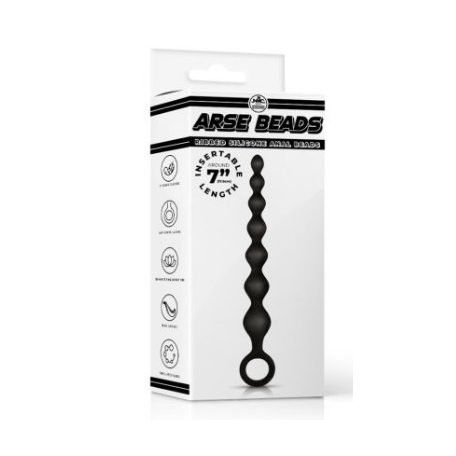 Arse Beads 7" Ribbed Silicone Aanal Beads II análgyöngy