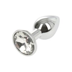   Passion Labs  Metallic Buttplug_S anál ékszer  áttetsző ékkővel