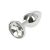 Passion Labs  Metallic Buttplug_S anál ékszer  áttetsző ékkővel