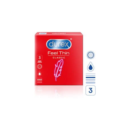 Durex Feel Thin  vékony latex 3 db
