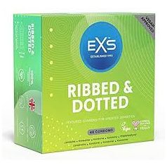 Exs Ribbed & Dotted condoms 3 db bordás óvszer pontokkal