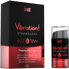   *Intt - Vibration! Strawberry tingling effect gel (15ml) epres folyékony vibrátor