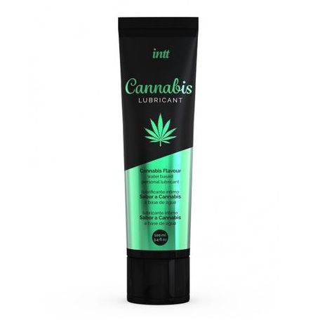 Intt Cannabis vízbázisú sikosító 100 ml (kannabisz ízesítéssel és kendermagolajjal, ehető)
