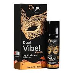   *Orgie Dual Vibe kissable  liquid vibrator(15 ml) - unisex folyékony vibrátor - Sex on the Beach 