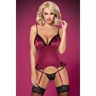 Obsessive 845-COR-5 Fűző és tanga szett S/M