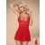 Obsessive - 838-BAB-3 Babydoll - Piros - S/M