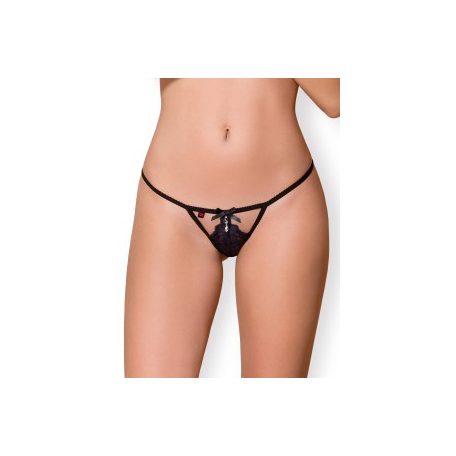 Obsessive - 866-THO-1 - Tanga - Fekete - L/XL