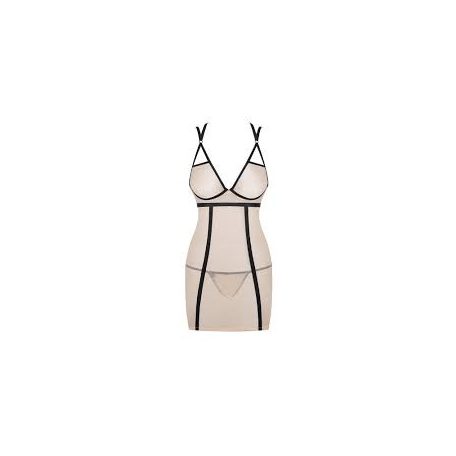 Obsessive Nudelia Chemise Nude  2 részes hálóing L/XL méretben