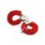 Boss Series Furry Cuffs piros színű szőrös bilincs