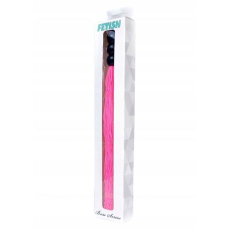Fetish boss series 27 cm-es szilikon korbács  pink színben