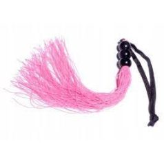 Fetish boss series 27 cm-es szilikon korbács  pink színben