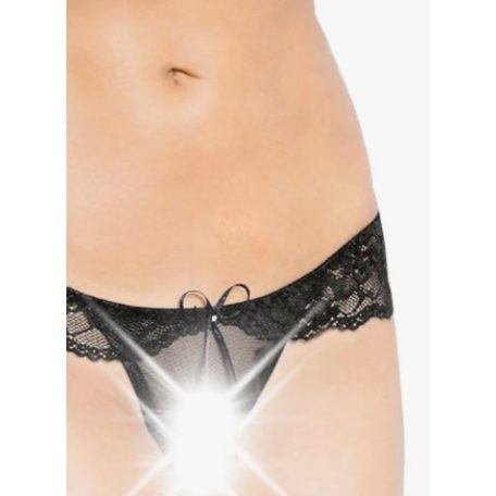 Sofline 2443 Fekete nyitott tanga bugyi S/M méret