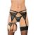 Softline - Harisnyatartó + Tanga 3318 - S/M fekete