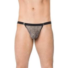   Softline Mens Thong 4528 párducmintás férfi tanga S-L méret