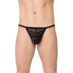   Softline - 4527 - Férfi tanga Hálós Betéttel - Fekete -  One size