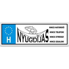 Nyugdíjas - Tréfás rendszámtábla