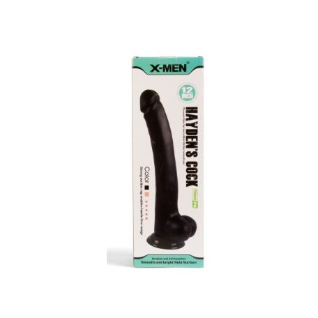 X-MEN Hayden’s 12 inch Cock Black fekete herés dildó