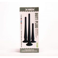 X-MEN Butt Plug Size M Black gyöngysor
