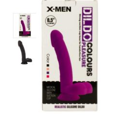 X-Men 8,5" Dildo Colours Pleasure FEKETE!!!!!!!!!!!