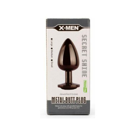 X-Men  Secret Shade Metal Butt Plug  L anál ékszer Fekete kővel