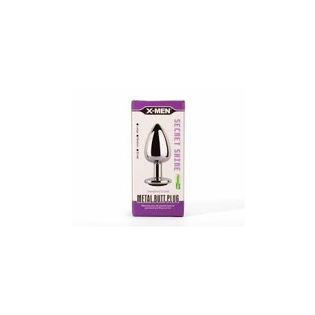 X-MEN Secret Shine Metal Butt Plug Black M-es méret