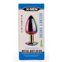   X-MEN Secret Shine Metal Butt Plug szivárványos S anál ékszer
