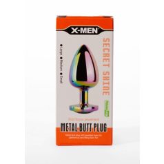  X-Men Secret Shine Metal Butt Plug M-es méret gyémánt
