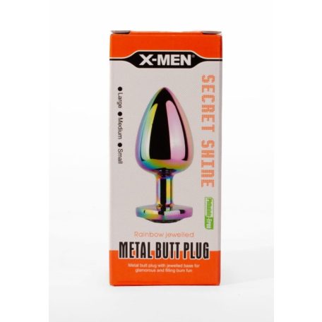  X-Men Secret Shine Metal Butt Plug M-es méret gyémánt