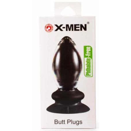 X-Men 5.7" Butt Plug Áttetsző, talpas análplug 