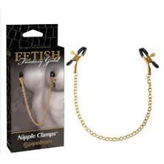Fetish Fantasy Gold - mellbimbó csipesz (arany)