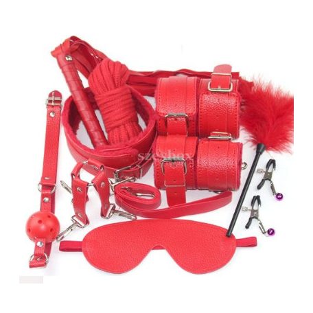 Guilty toys BDSM szett 10 db-os / piros