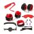 Guilty toys bdsm készlet 7 db-os piros-fekete Mystic Pleasure