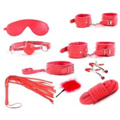 Guilty toys BDSM szett 10 db-os / piros /Sublime Surrender