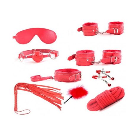 Guilty toys BDSM szett 10 db-os / piros /Sublime Surrender