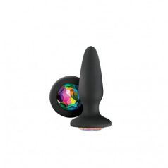 Glams silicone színes ékkővel ellátott análtágító