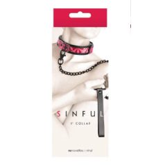 NS Novelties Sinful 1" Collar - póráz (rózsaszín)