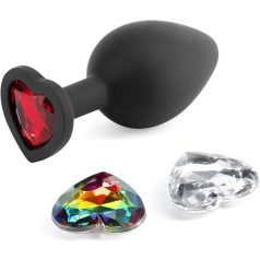   Glams Xchange – Heart – Medium ( NS Novelties - Toys )  anál eszköz M-es méret 3 db cserélhető kővel