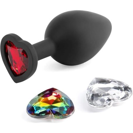 Glams Xchange – Heart – Medium ( NS Novelties - Toys )  anál eszköz M-es méret 3 db cserélhető kővel