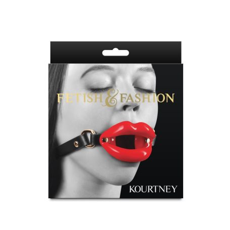Fetish & Fashion – Kourtney – Red – Alternate Package  szájpecek pánttal