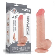   Lovetoy élethű kétrétegű dildó csúszó bőrrel - 21 cm   8"