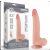 Lovetoy 8.5" Sliding Skin Dual Layer Dong - letapasztható, herés, élethű dildó - 20 cm (testszínű)