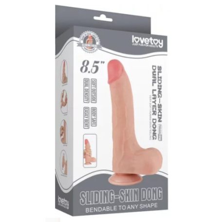 Lovetoy Prémium Sliding Skin – élethű dildó 16 x 4,2 cm