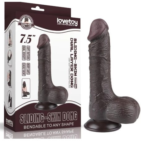 Lovetoy 7.5'' sliding skin dual layer dong 