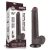 Lovetoy 9'' Sliding Skin Dual Layer Dong /barna/