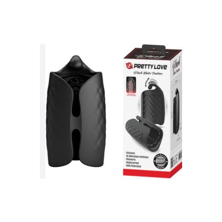 Pretty Love Black Glans Trainer with 10 Vibration Settings (maszturbátor/makkvibrátor)