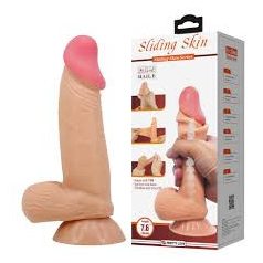   Pretty Love Sliding Skin Series Realistic Dildo 19.4cm 7.6"