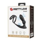 Pretty Love Emoni  Péniszgyűrű + anális dugó  12 rezgés  fekete 