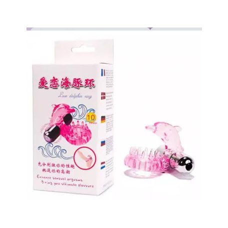 Baile delfines Vibratoros Pink  Péniszgyűrű csiklóizgatóval