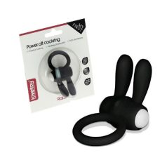  Lovetoy - Power Clit Cockring Rabbit - Fehér és fekete színben