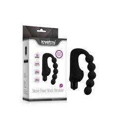   Lovetoy - Silicona Power Beads Stimulator - Gyöngyös Análizgató - Fekete